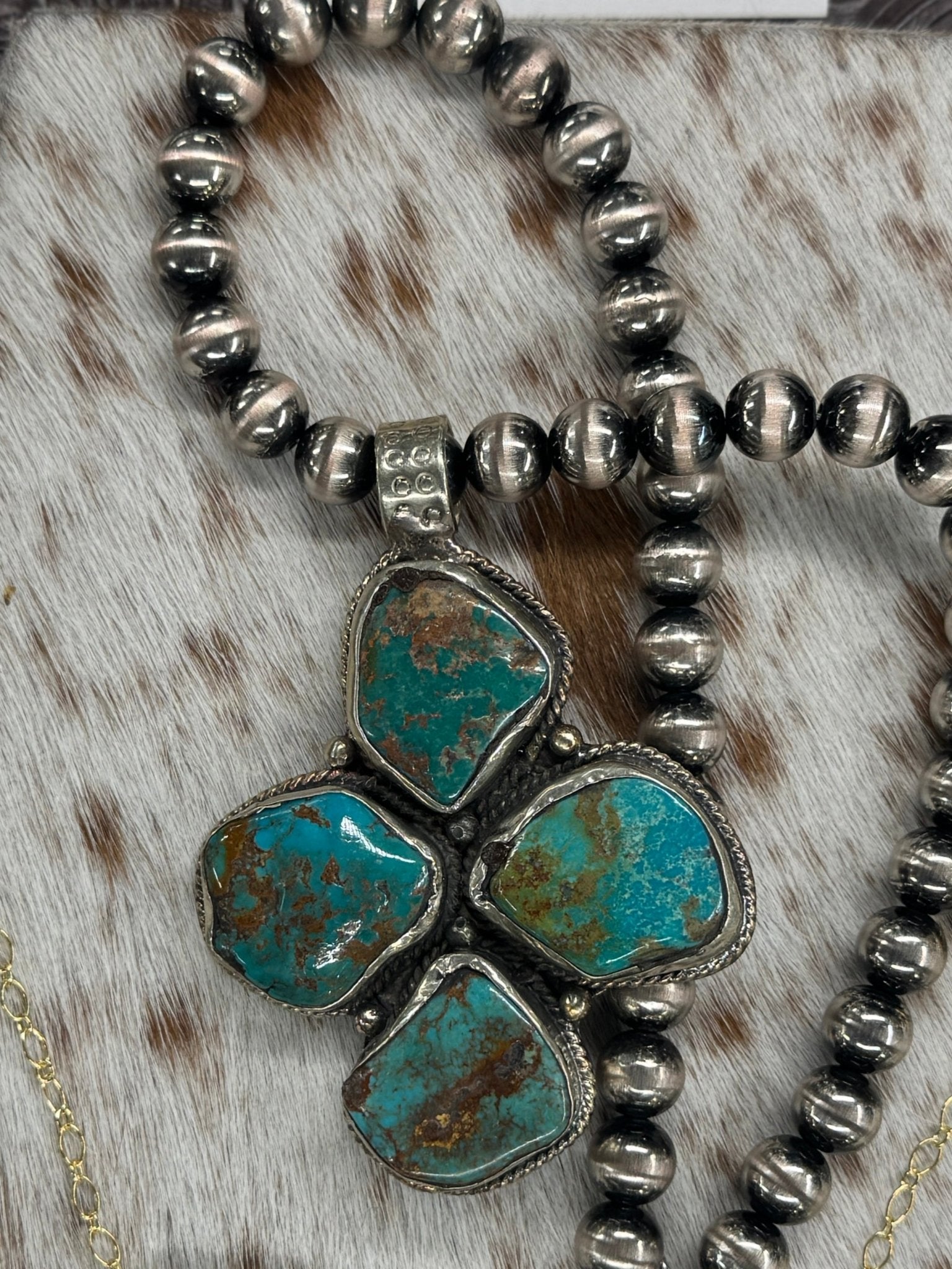 Chunky Kingman Stone Pendent - Cowgirls & City Chics