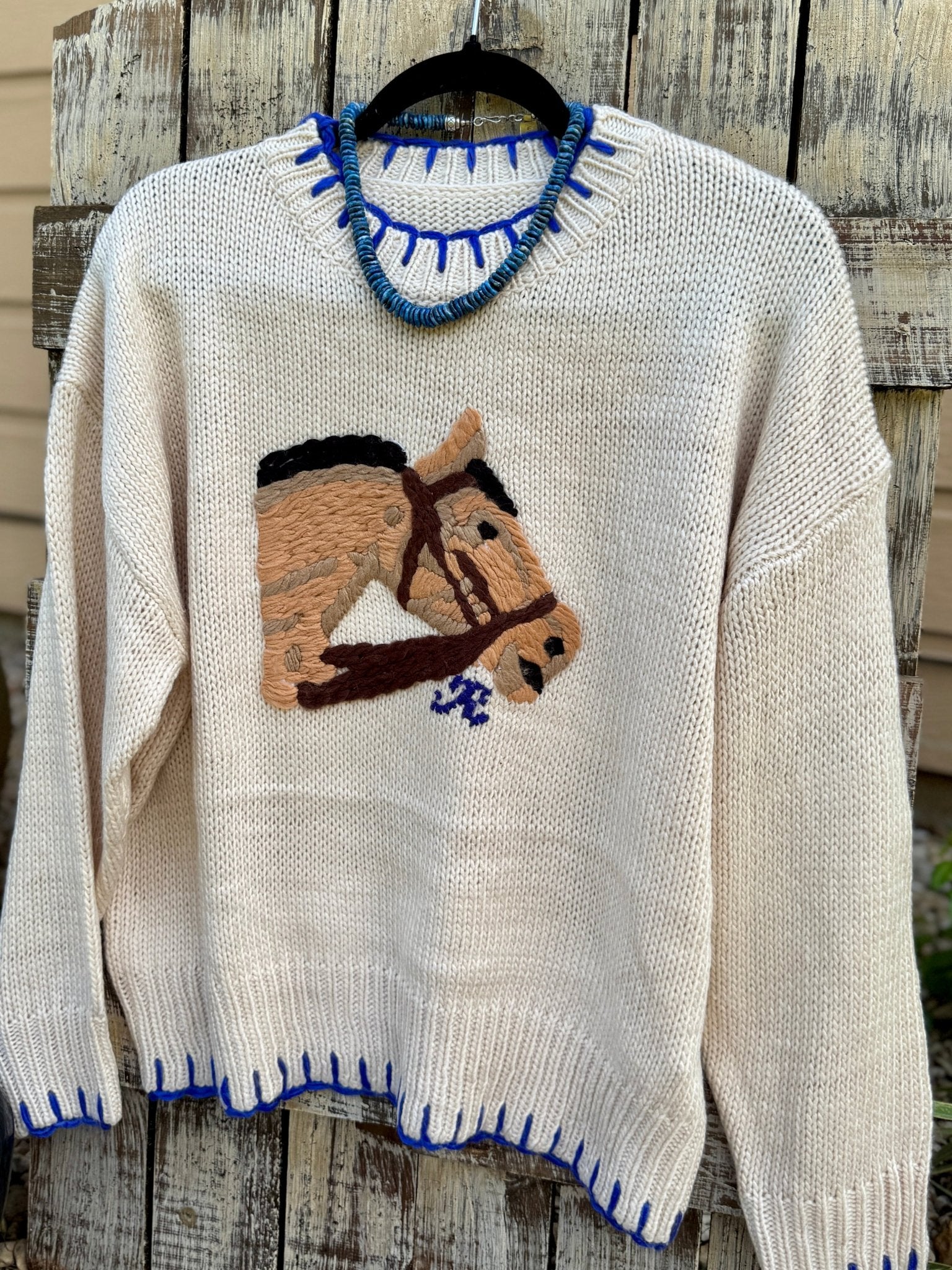 Chunky Knit Horse Sweater - Cowgirls & City Chics
