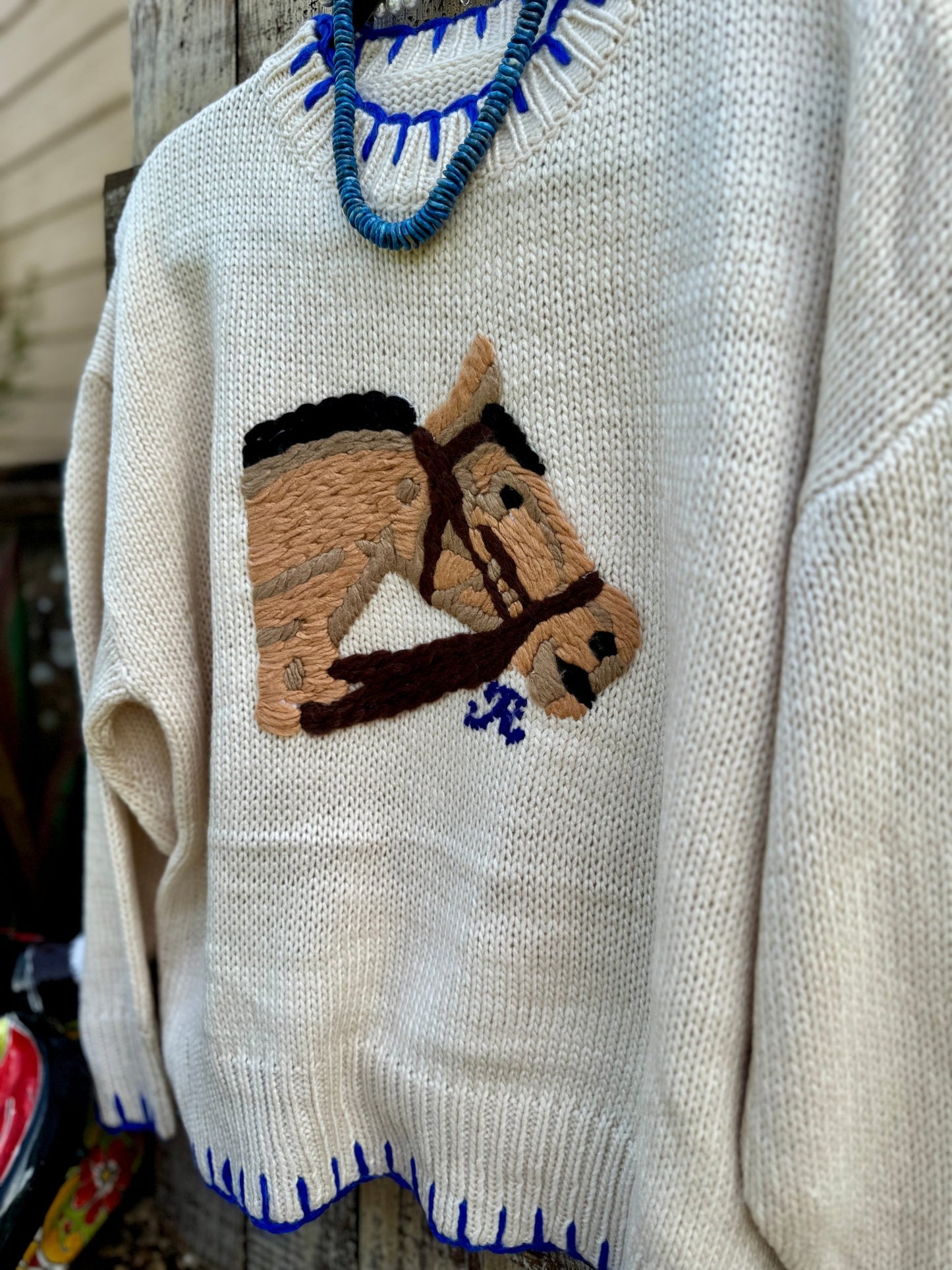 Chunky Knit Horse Sweater - Cowgirls & City Chics