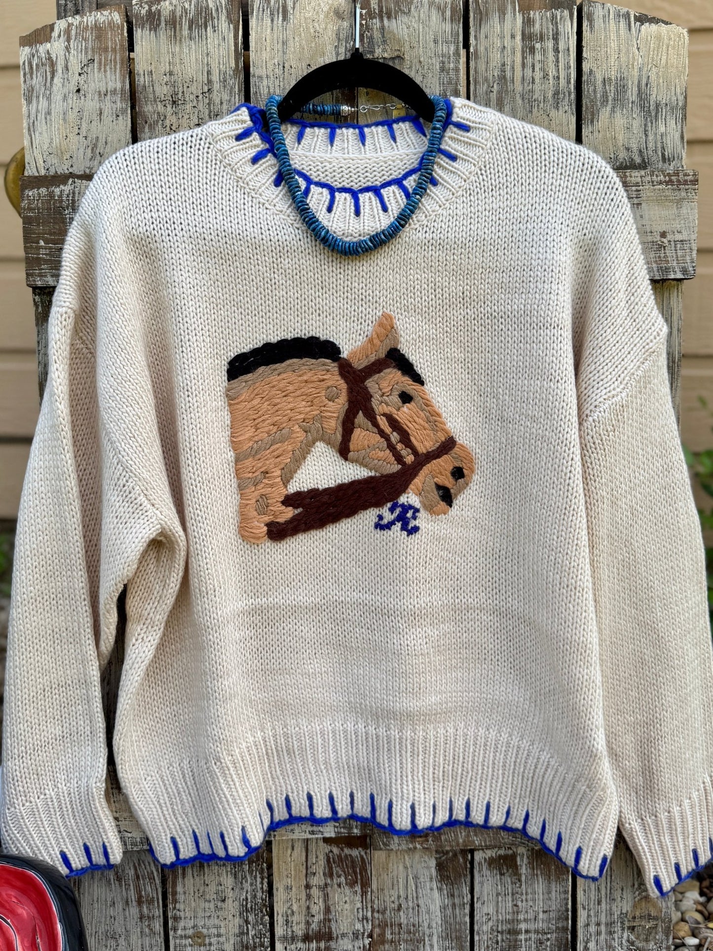 Chunky Knit Horse Sweater - Cowgirls & City Chics
