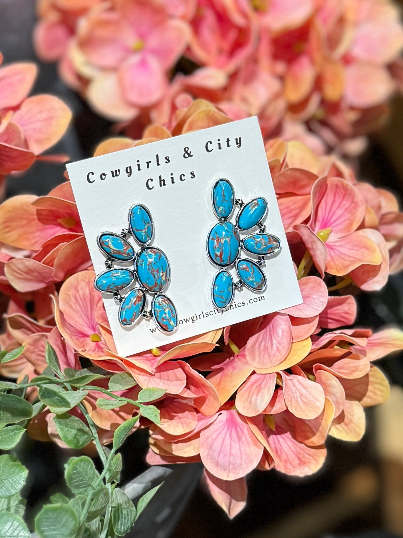 Chunky Side Cluster Earrings - Cowgirls & City Chics