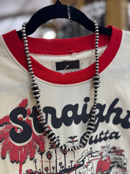 Chunky Spacer 24" Faux Pearl Necklace - Cowgirls & City Chics