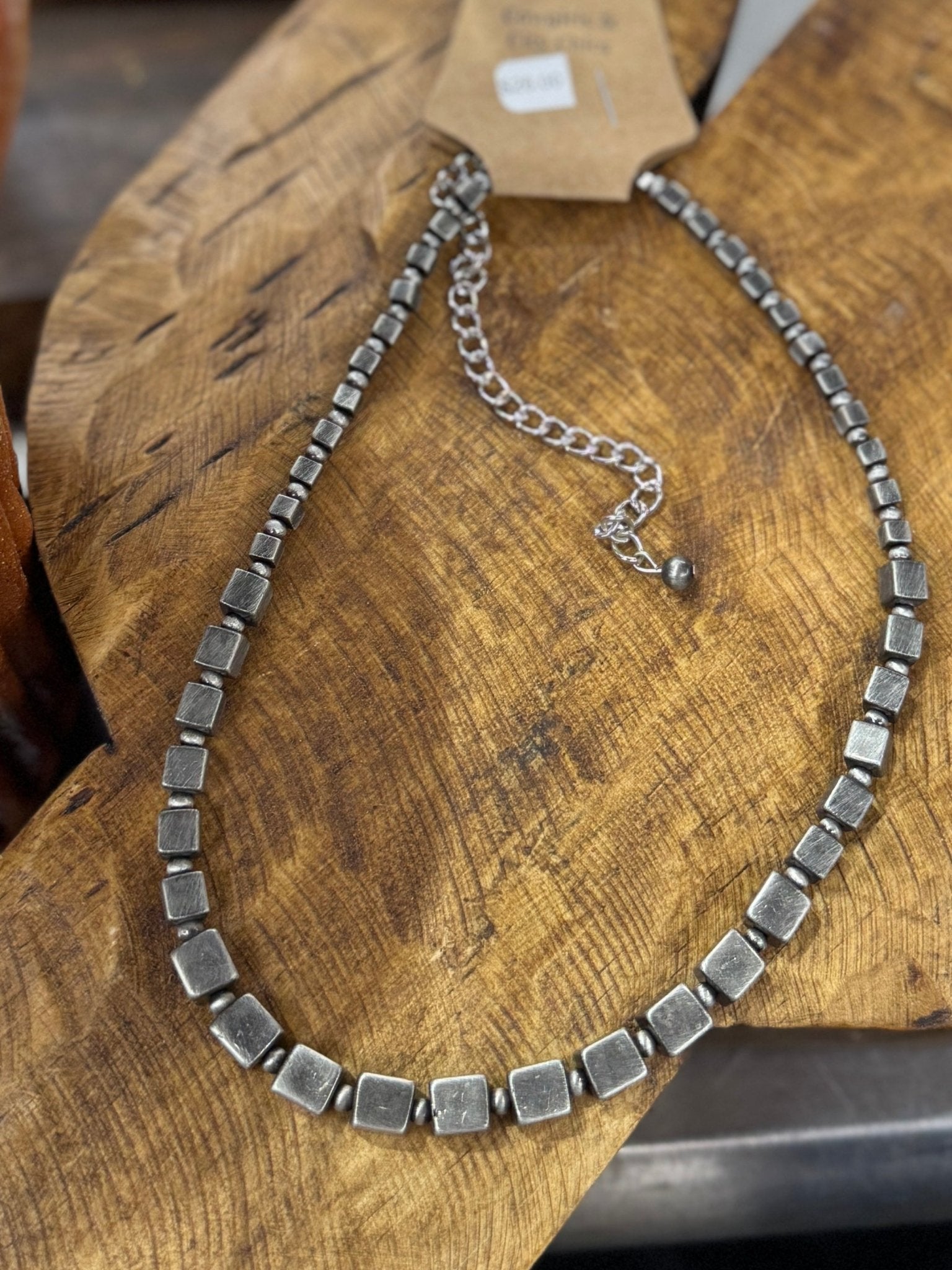 Chunky Square Pearl Necklace - Cowgirls & City Chics