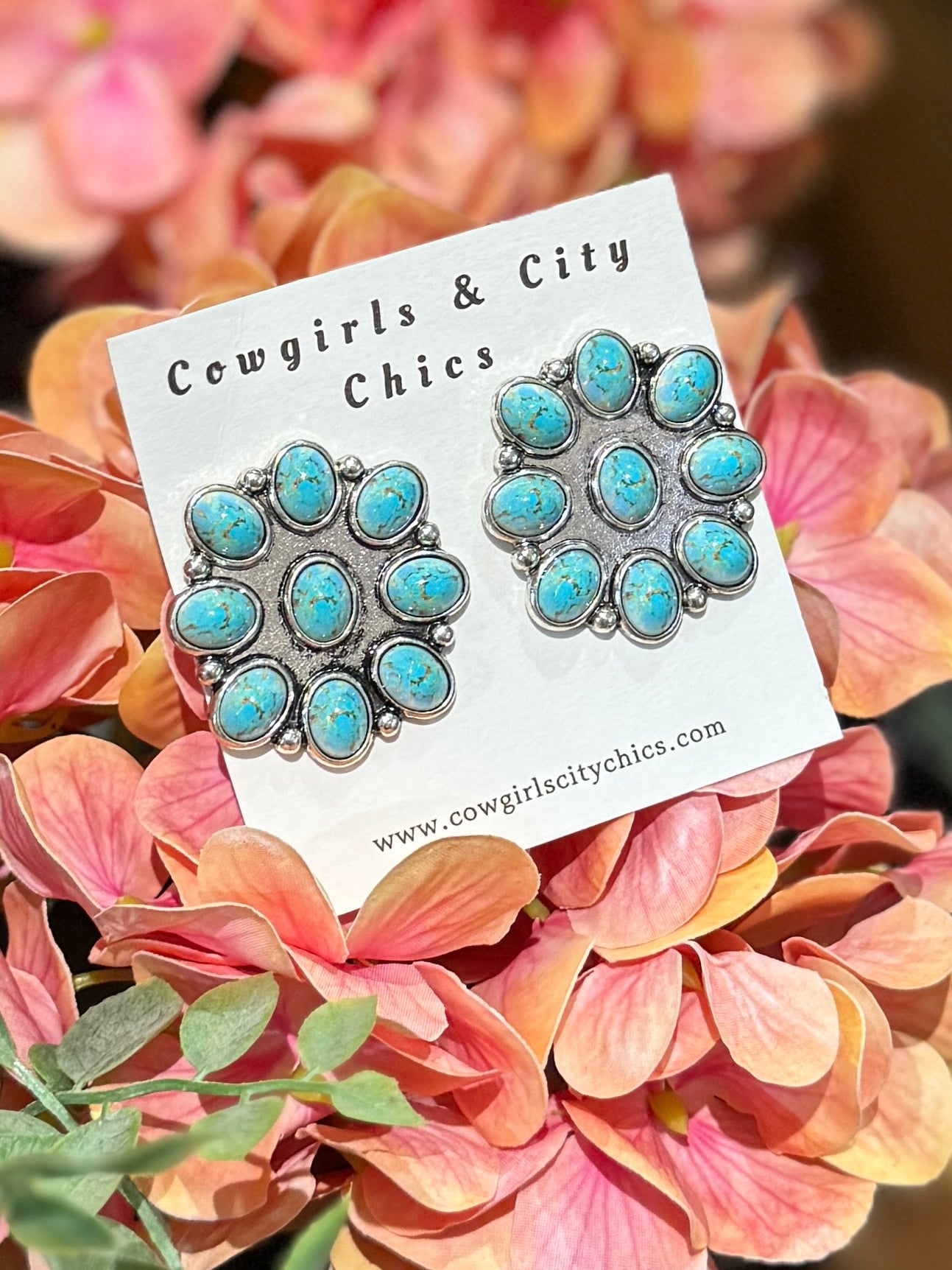 Cluster Turquoise Earrings - Cowgirls & City Chics