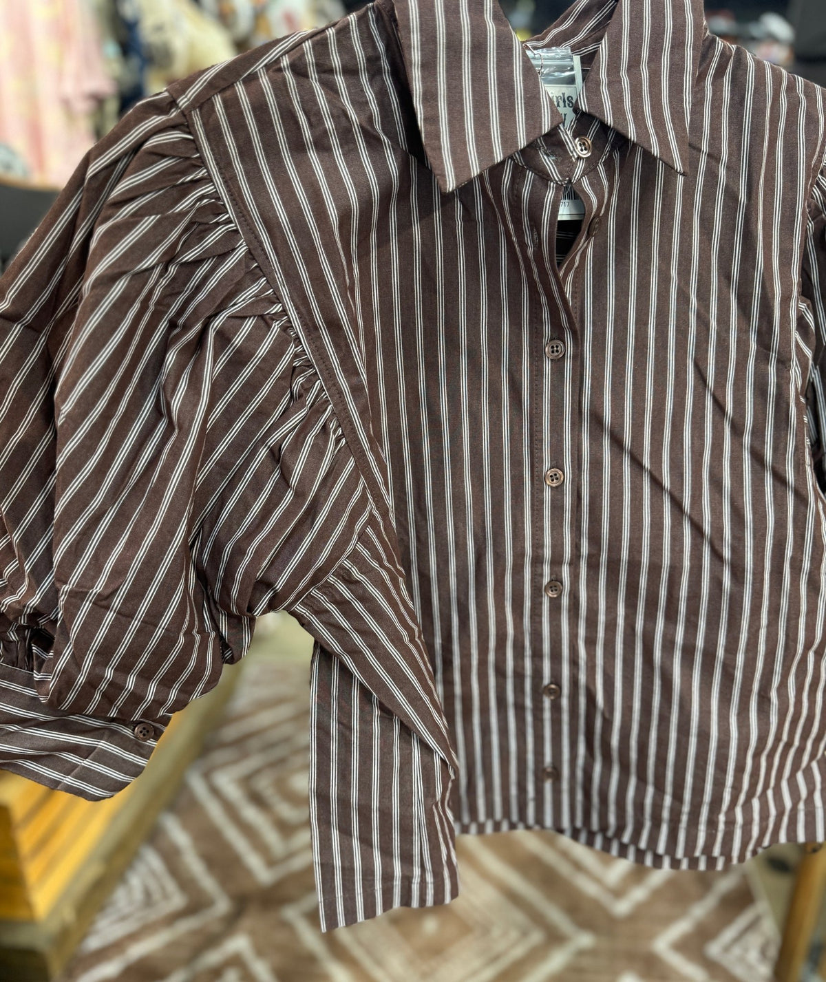 {Coco} Puff Sleeve Stripe Top - Cowgirls & City Chics
