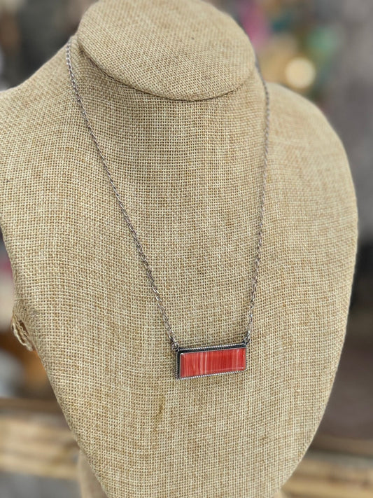 Coral Bar Necklace - Cowgirls & City Chics
