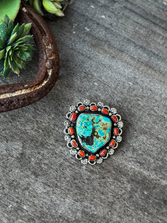 Coral & Kingman Pendent - Cowgirls & City Chics