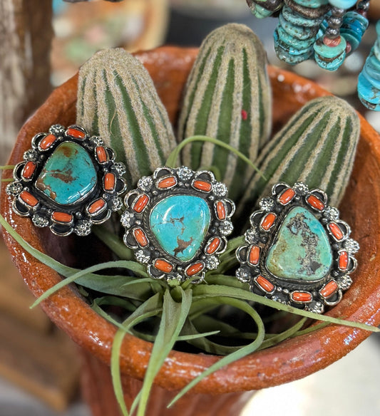 Coral & Kingman Pendent - Cowgirls & City Chics