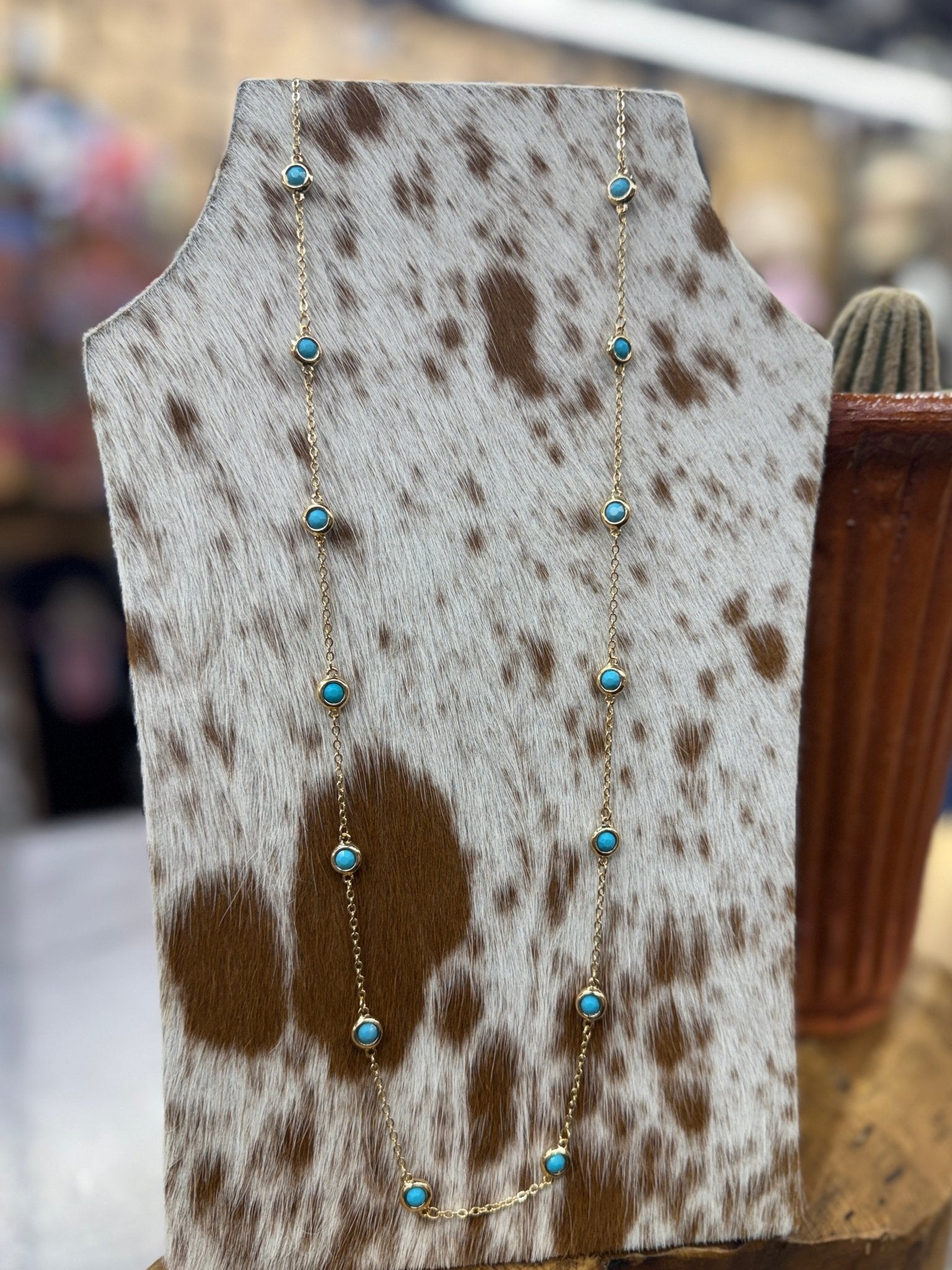 {Corfu} Turquoise Long Necklace - Cowgirls & City Chics