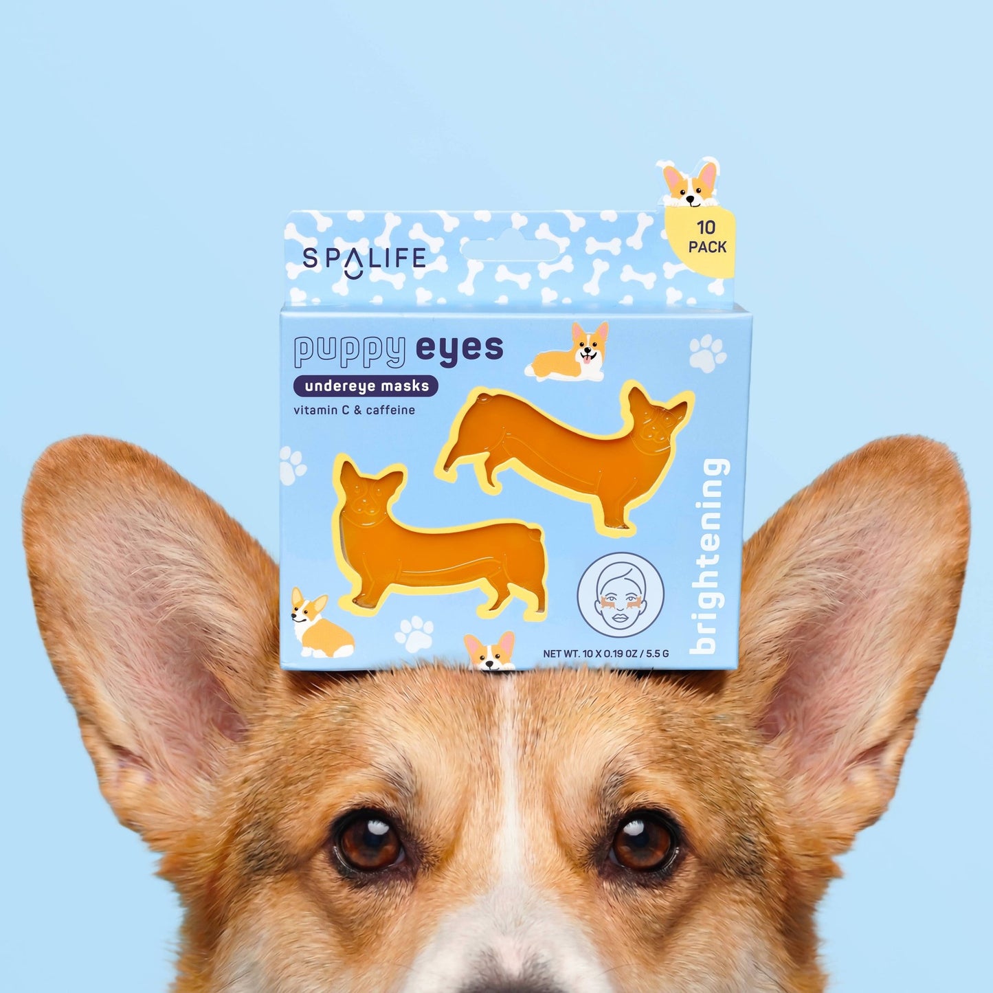 Corgi Shaped Brightening Eye Patches - 10 Pk - Cowgirls & City Chics