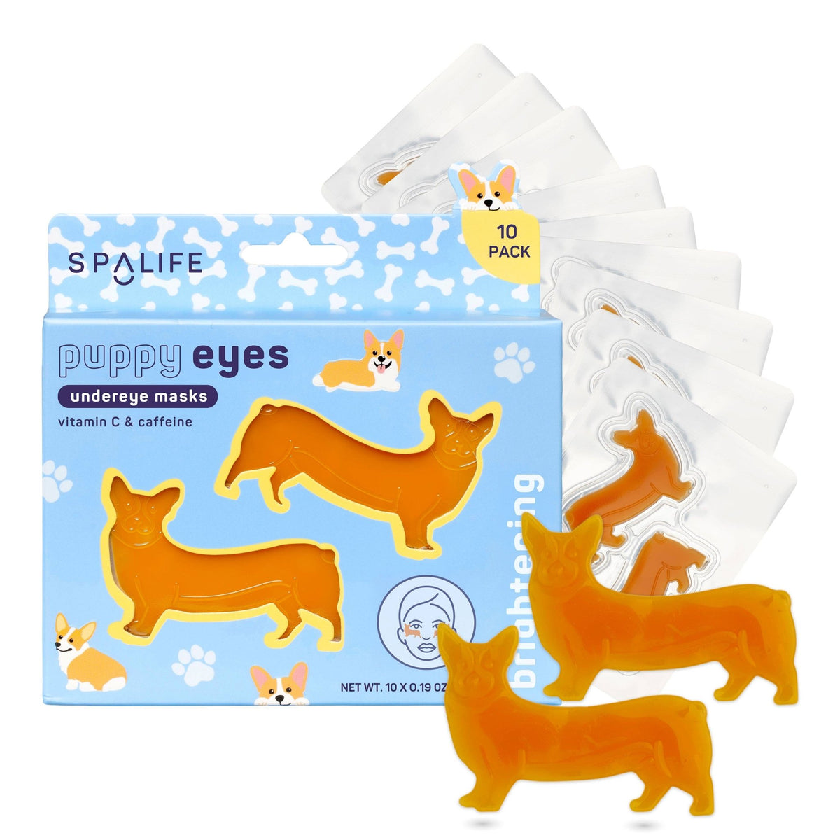Corgi Shaped Brightening Eye Patches - 10 Pk - Cowgirls & City Chics