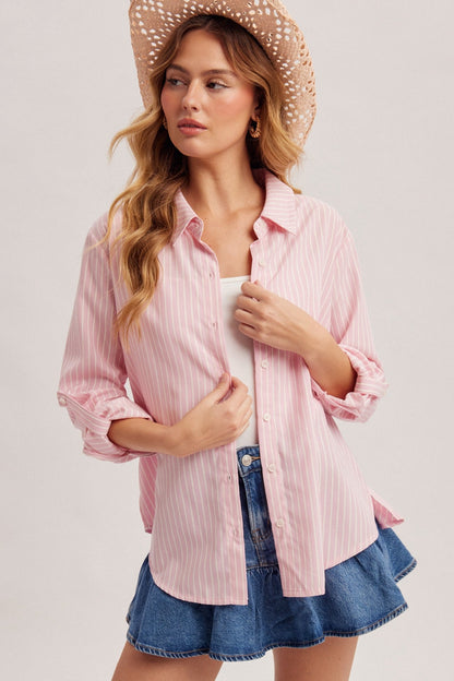 {Cotton Candy} Pink Stripe Long Sleeve - Cowgirls & City Chics