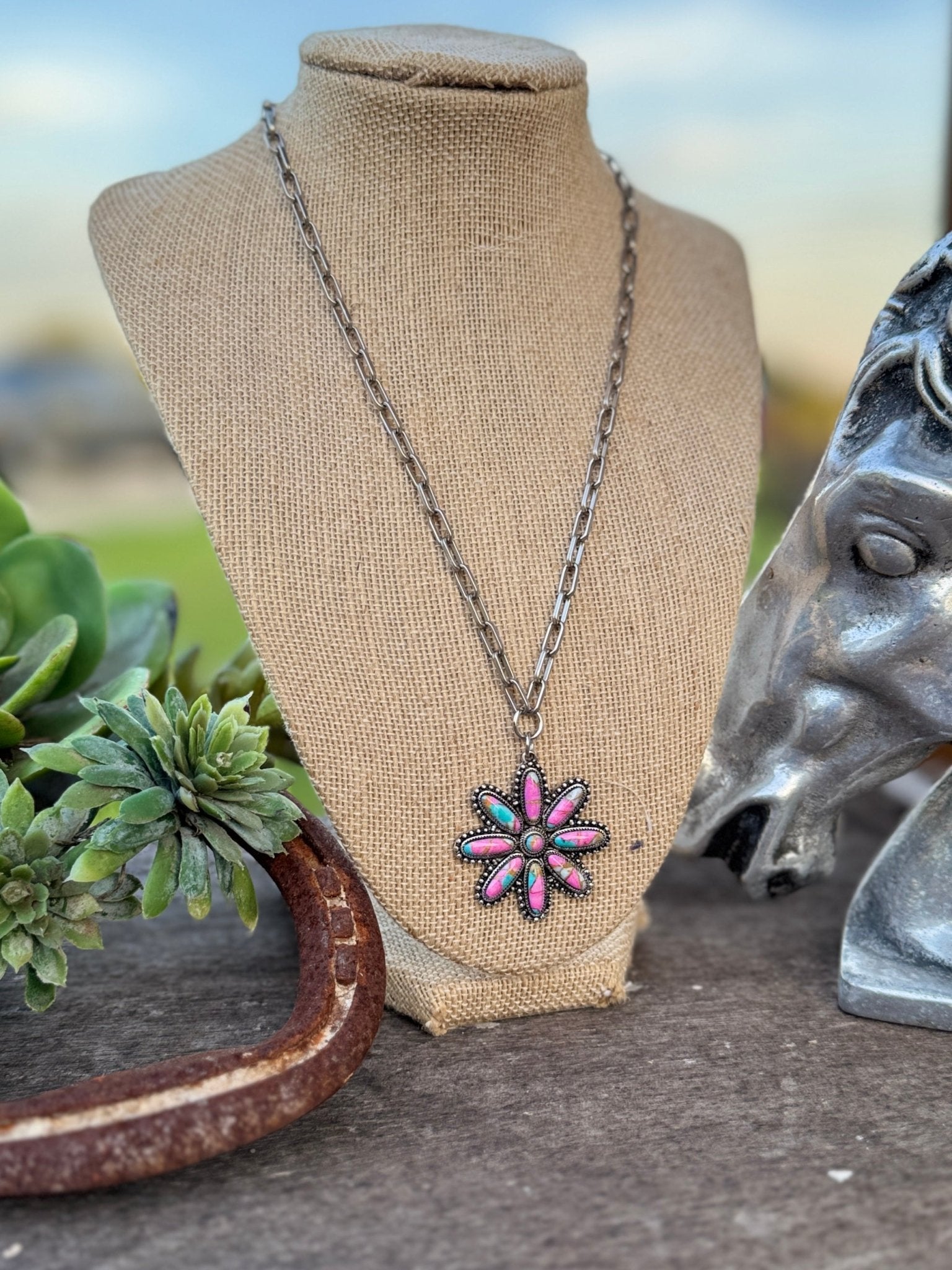 Cotton Candy Rowel Necklace - Cowgirls & City Chics
