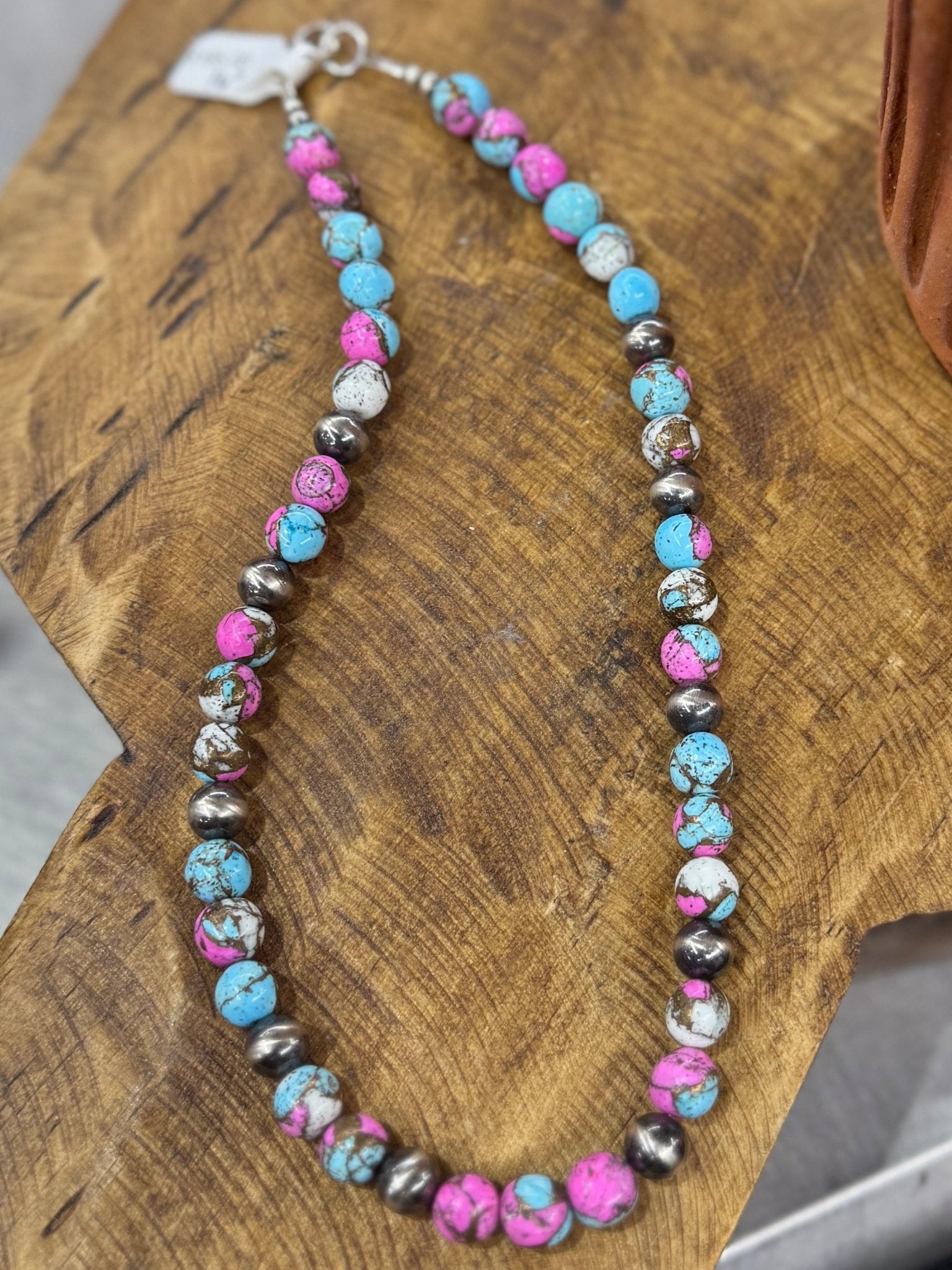 Cotton Candy Stone & Pearl Necklace - Cowgirls & City Chics