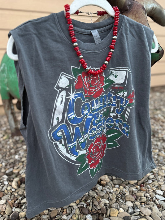 Country & Western Muscle Tank - Cowgirls & City Chics