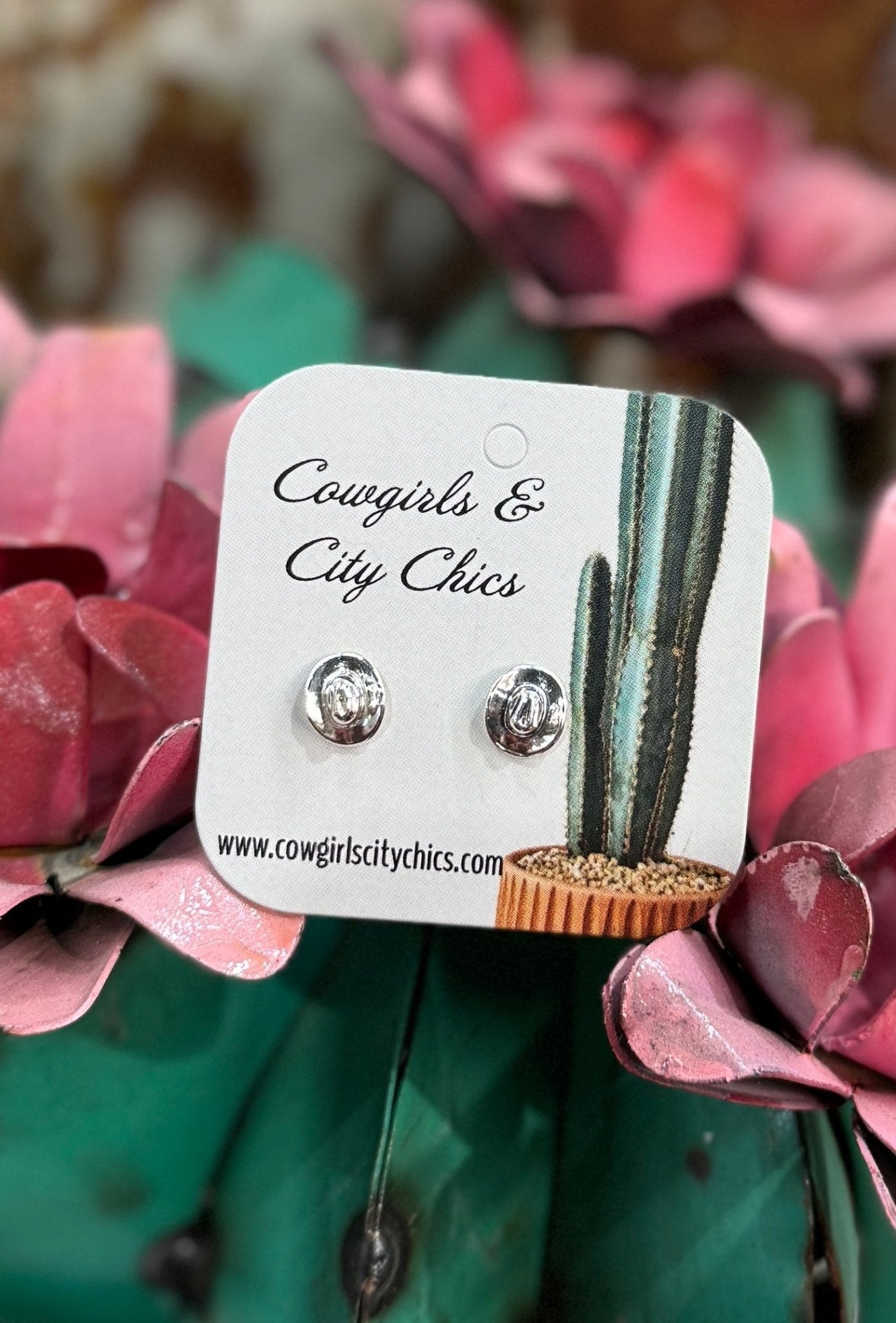 Cowboy Hat {Sterling Silver} Post Earrings - Cowgirls & City Chics