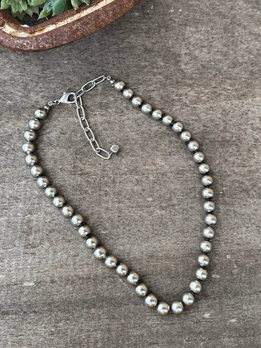 {Cowboy} Plain Metal Bead Necklace - Cowgirls & City Chics
