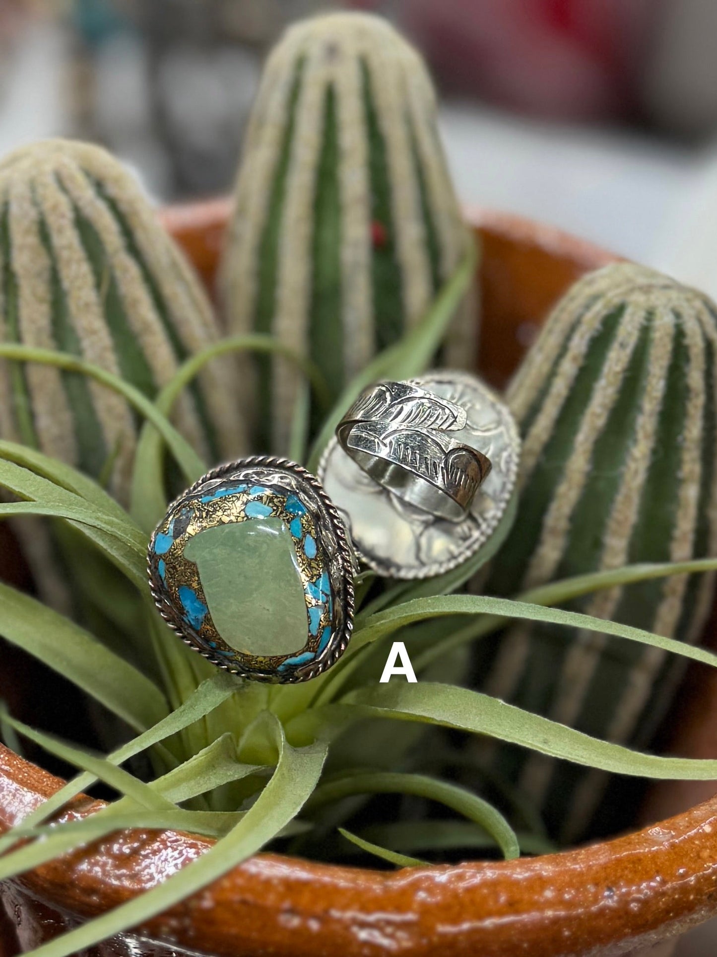 {Cowgirl} Round Kingman Ring - Cowgirls & City Chics
