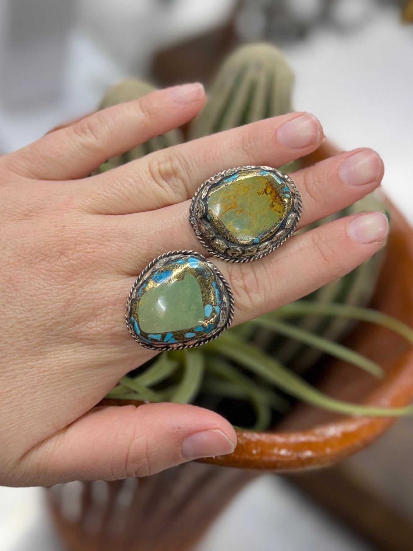 {Cowgirl} Round Kingman Ring - Cowgirls & City Chics