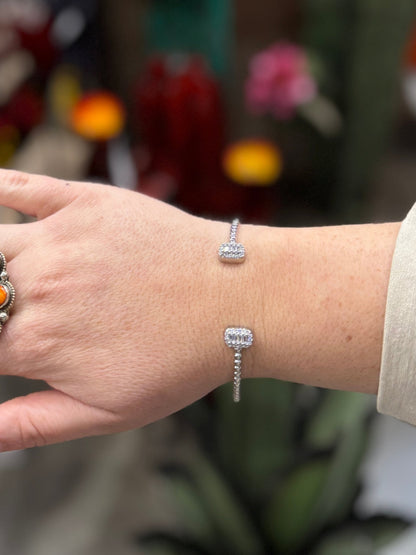 Crystal Square Cuff - Cowgirls & City Chics