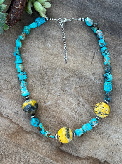 {Dally} Bublebee Jasper & Kingman Necklace - Cowgirls & City Chics