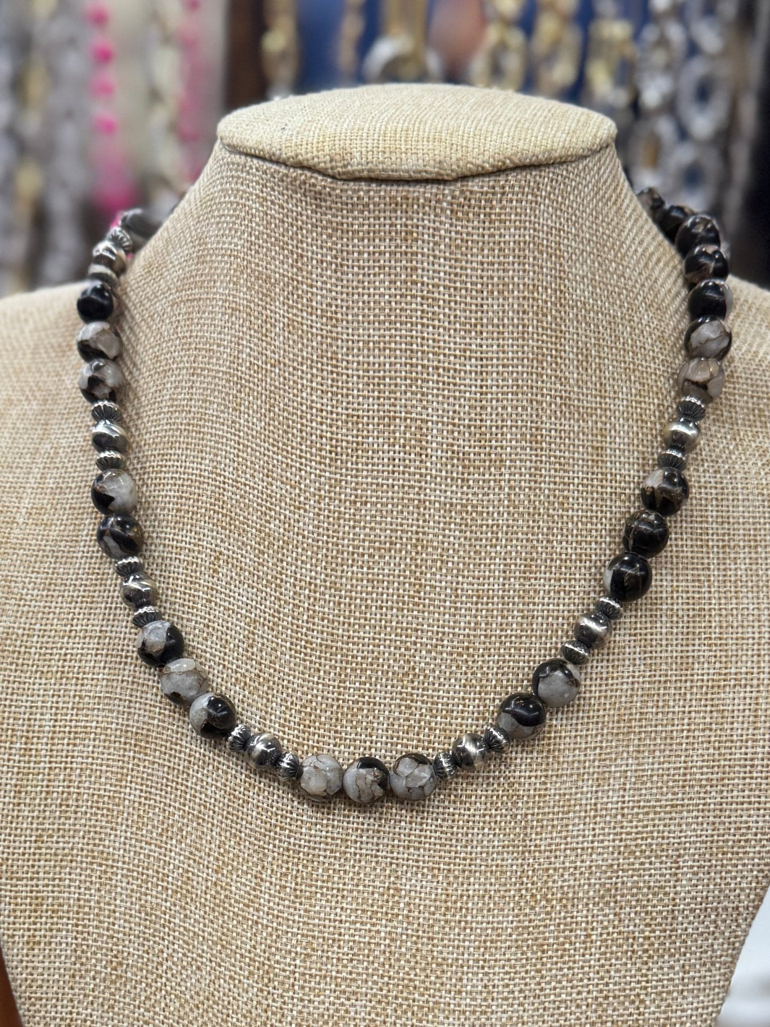 {Dalmatian} Compressed Stone Necklace - Cowgirls & City Chics