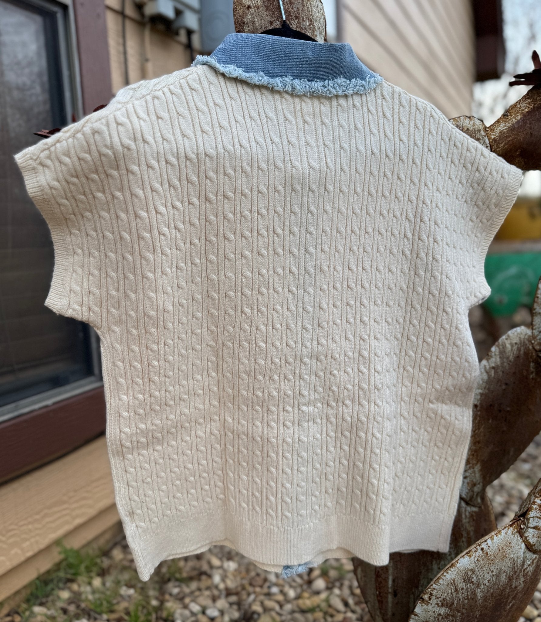 Denim Sweater Top - Cowgirls & City Chics