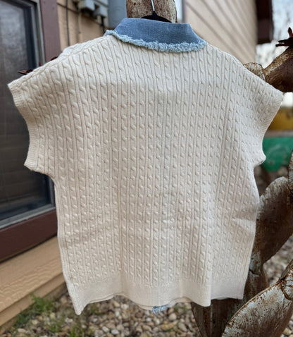 Denim Sweater Top - Cowgirls & City Chics