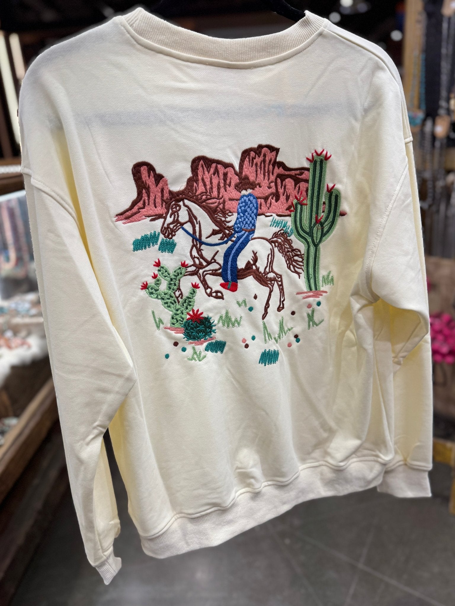 Desert Cowboy Embroidered Long Sleeve - Cowgirls & City Chics