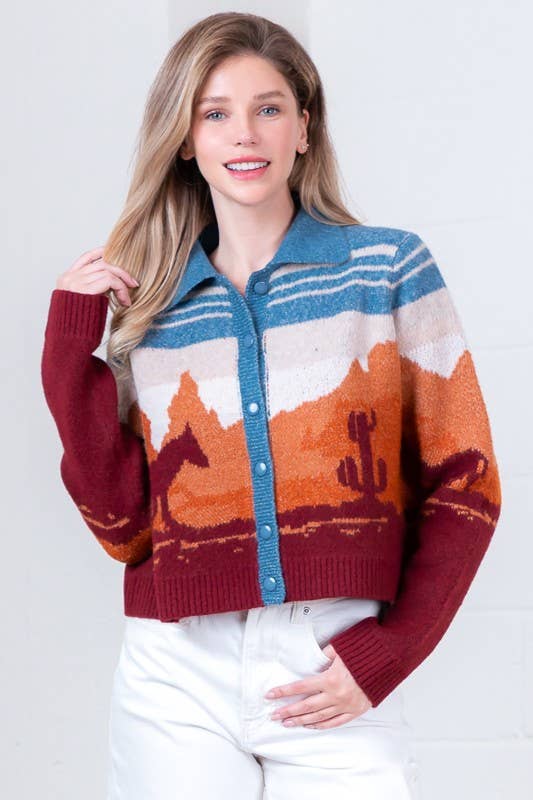 {Desert Nights} Western Horse Cardigan - Cowgirls & City Chics