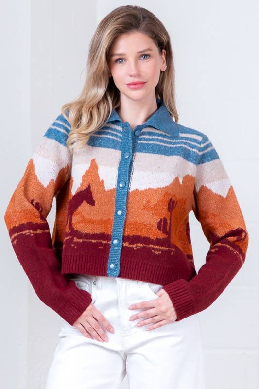 {Desert Nights} Western Horse Cardigan - Cowgirls & City Chics