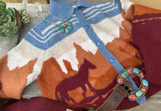 {Desert Nights} Western Knit Cardigan - Cowgirls & City Chics