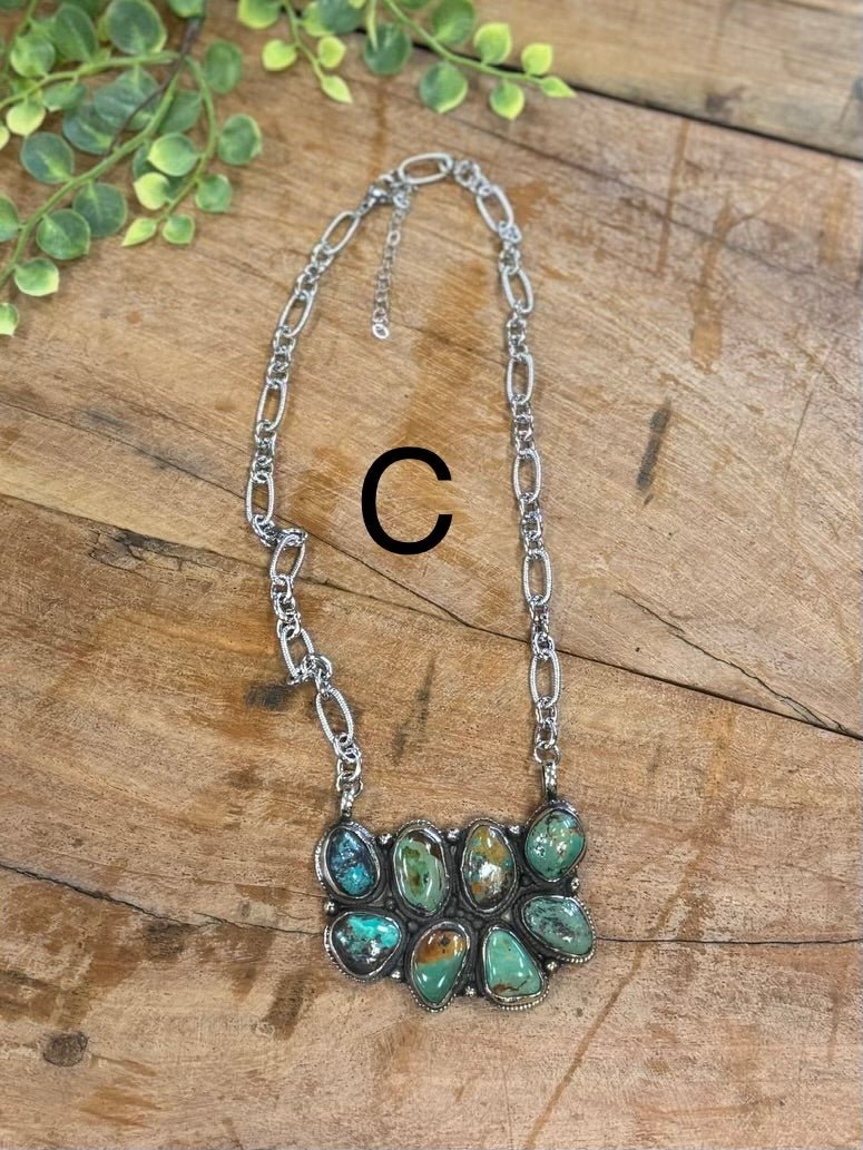 Double Kingman Necklace - Cowgirls & City Chics