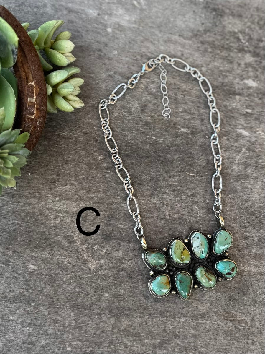 Double Kingman Necklace - Cowgirls & City Chics