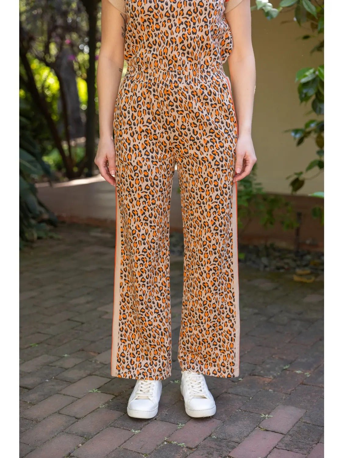Elastic Orange Leopard Pants - Cowgirls & City Chics