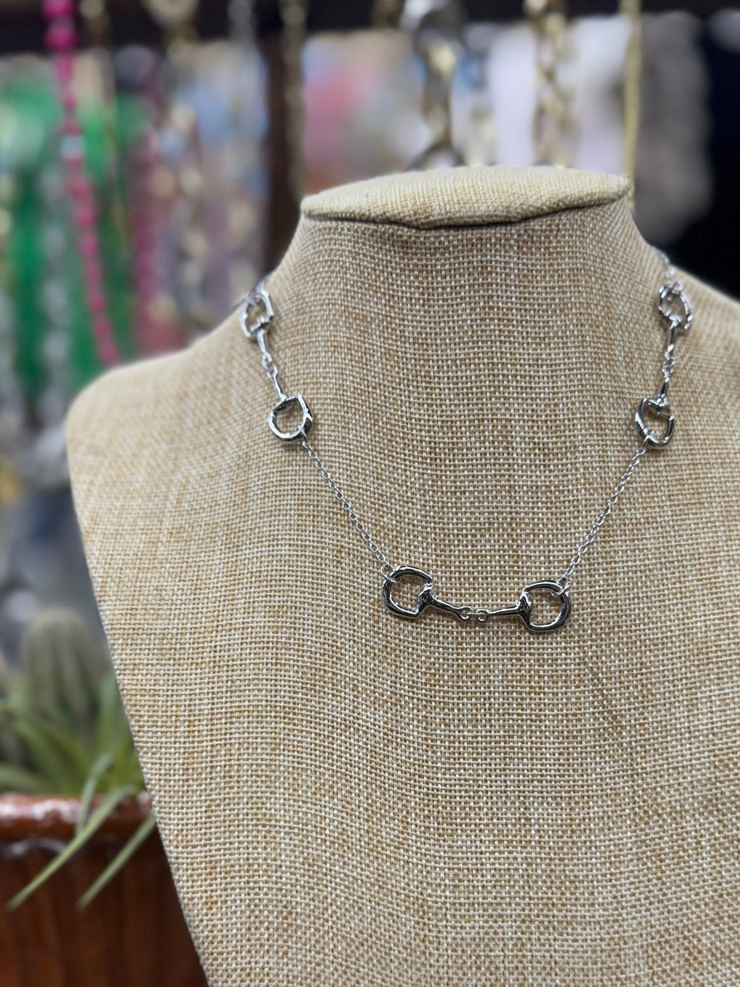 {Ella} Bit Silver Necklace - Cowgirls & City Chics