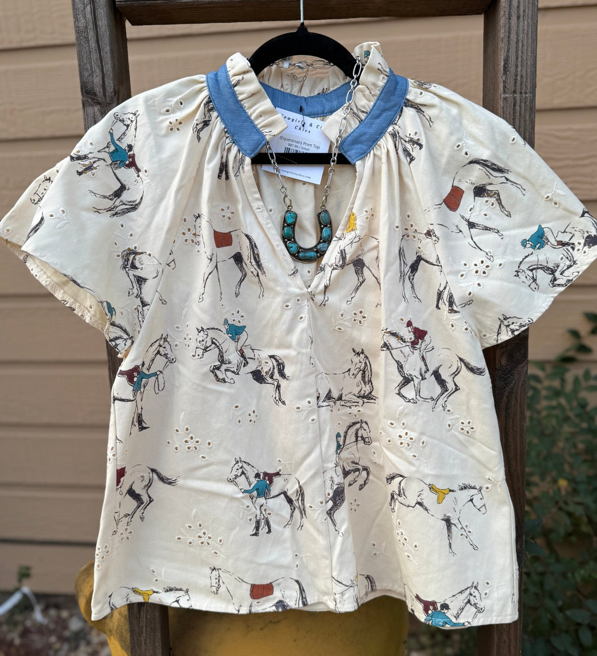 {Equestrian} Print Top - Cowgirls & City Chics