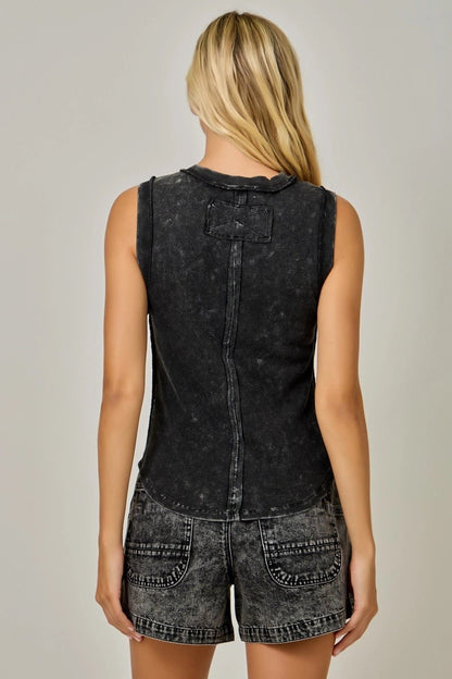 Exposed Seam Ribbed Tank - Cowgirls & City Chics