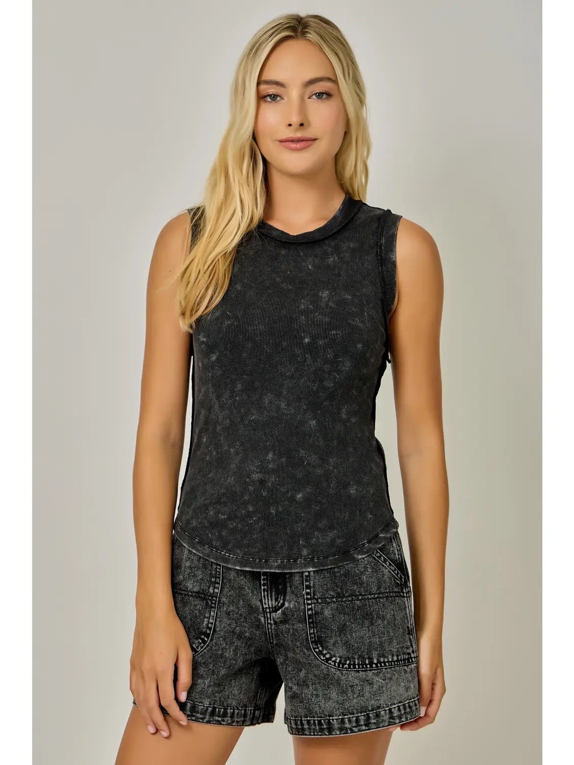 Exposed Seam Ribbed Tank - Cowgirls & City Chics