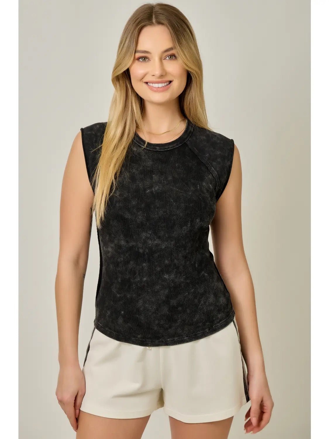 Exposed Seam Ribbed Tee - Cowgirls & City Chics