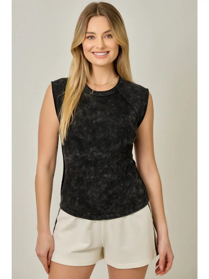 Exposed Seam Ribbed Tee - Cowgirls & City Chics