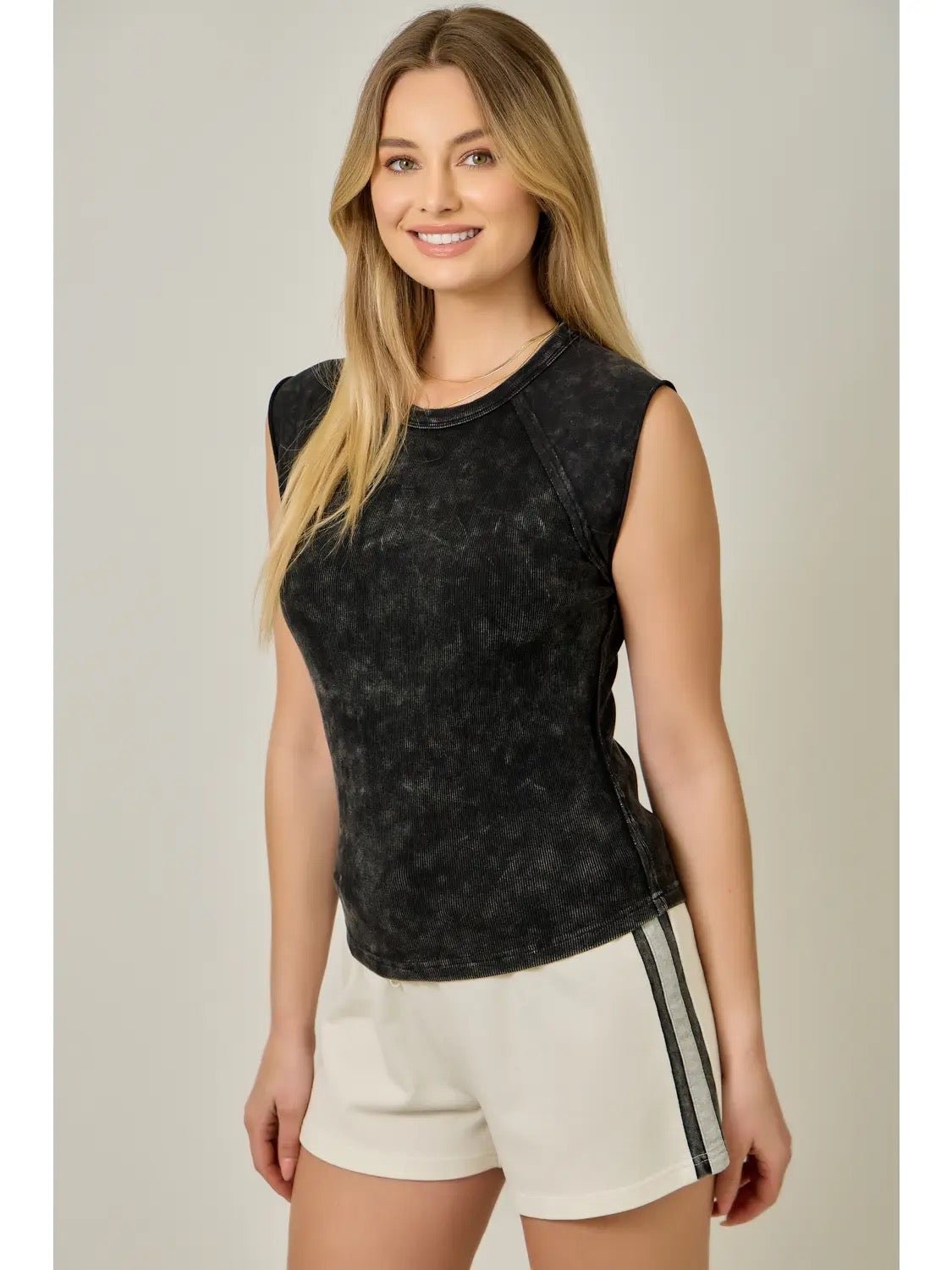 Exposed Seam Ribbed Tee - Cowgirls & City Chics