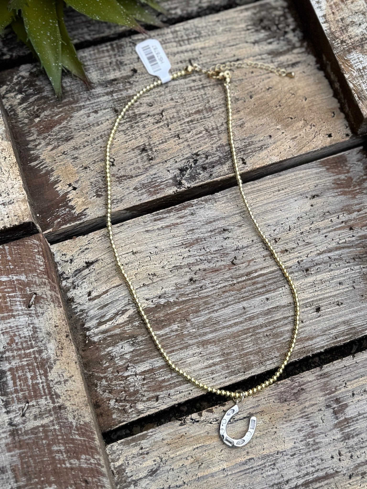 {Fancy Cowgirls} Gold & Silver Horseshoe Necklace - Cowgirls & City Chics