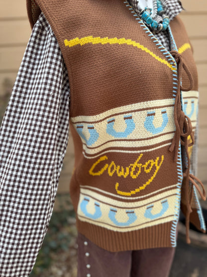 {Free Range} Western Knit Vest - Cowgirls & City Chics