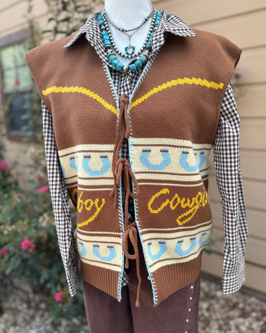 {Free Range} Western Knit Vest - Cowgirls & City Chics