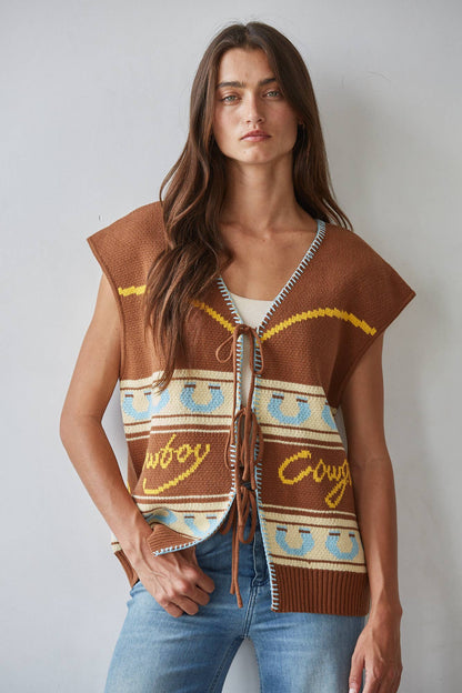 {Free Range} Western Knit Vest - Cowgirls & City Chics