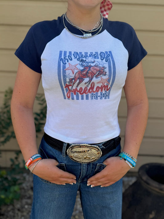 FREEDOM Baby Doll Tee - Cowgirls & City Chics