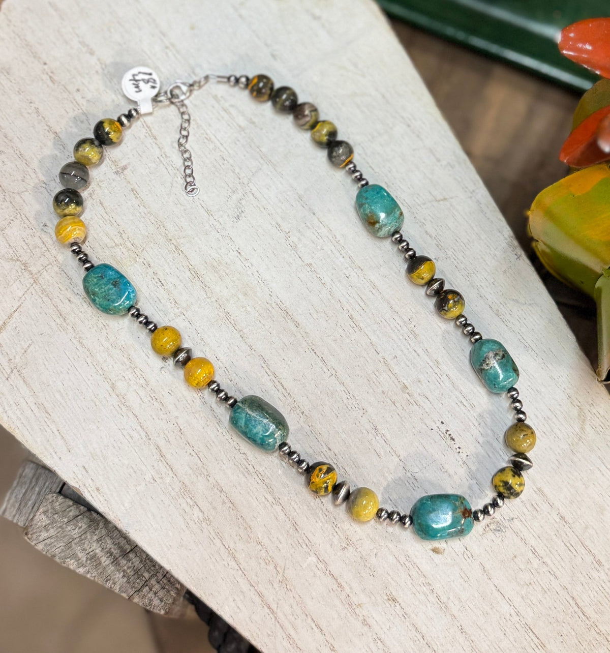 {Freer} Bumblebee Jasper & Kingman Necklace - Cowgirls & City Chics