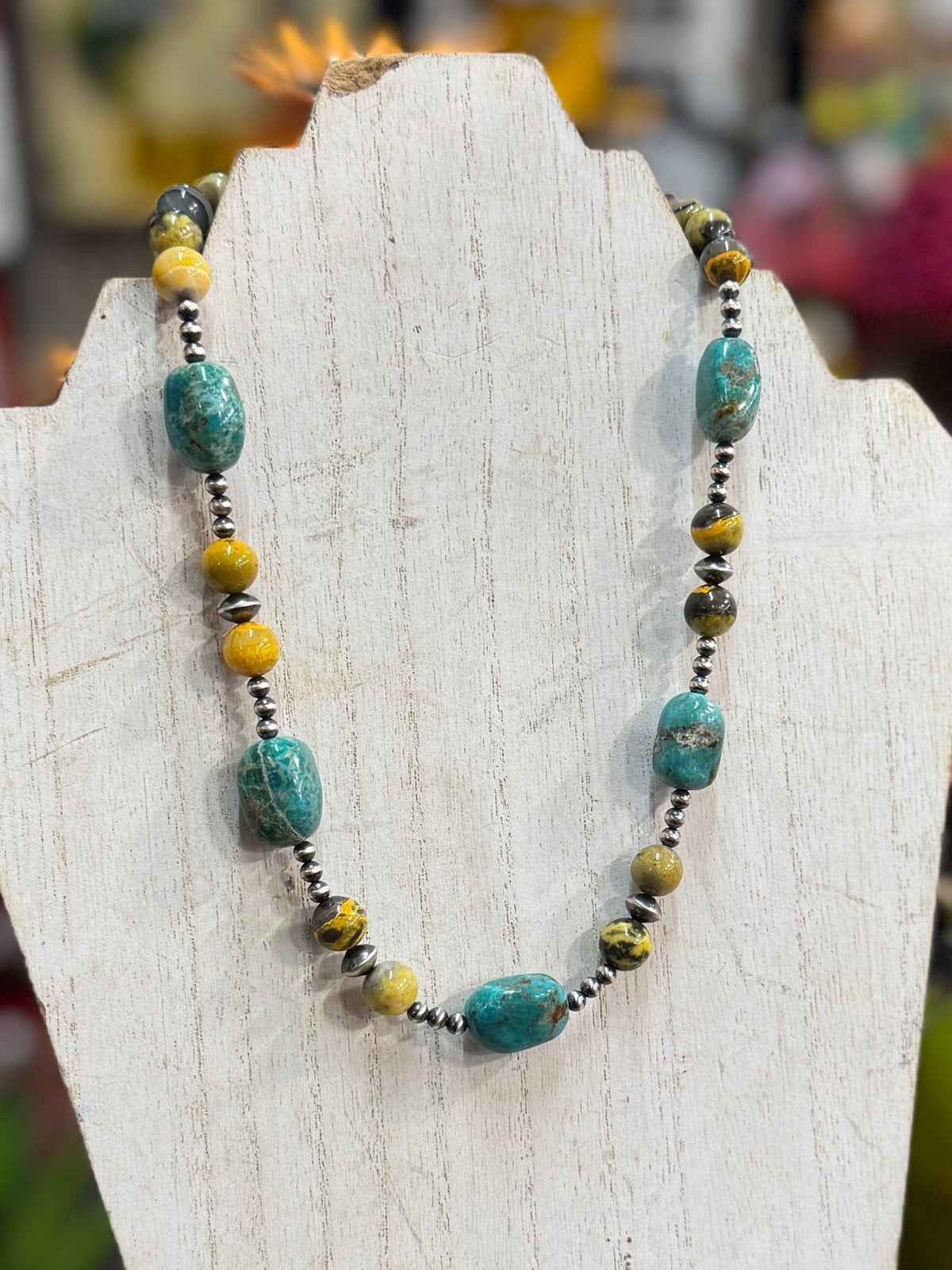 {Freer} Bumblebee Jasper & Kingman Necklace - Cowgirls & City Chics