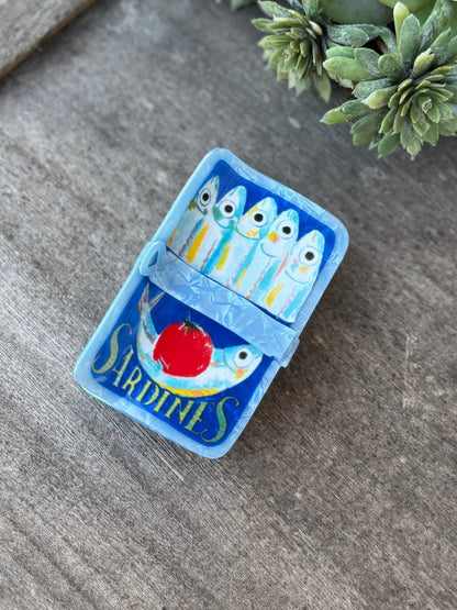 Fun Sardine Can Hair Pattern Hair Claw Clips - Cowgirls & City Chics